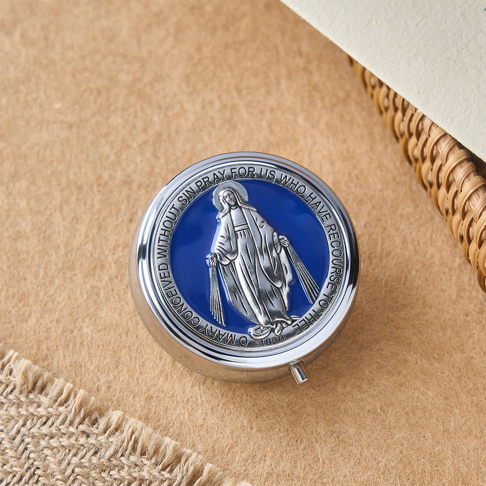 Christianartworkshop Andachtsrosenkranz mit Aufbewahrungsbox: Marienmedaille und Kruzifix zur besinnlichen Andacht - image 2
