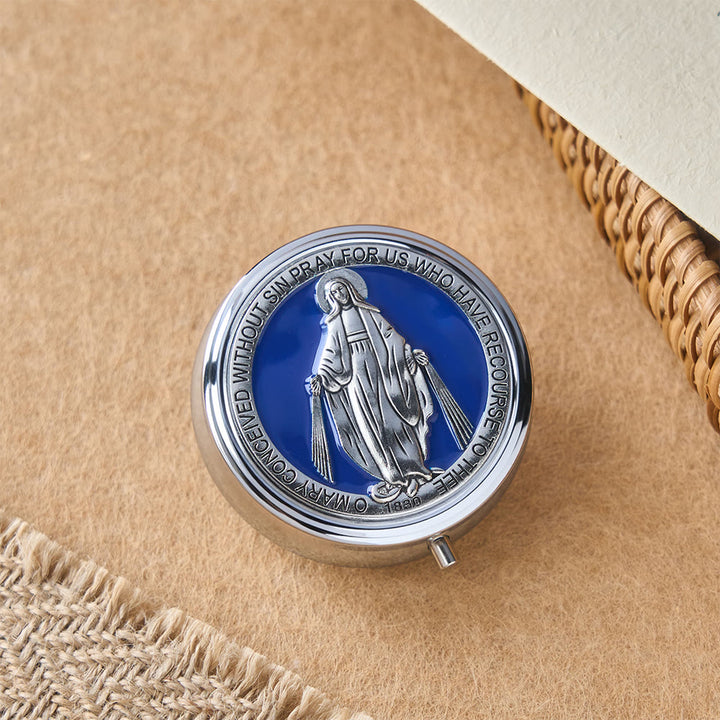 Christianartworkshop Andachtsrosenkranz mit Aufbewahrungsbox: Marienmedaille und Kruzifix zur besinnlichen Andacht - image 2
