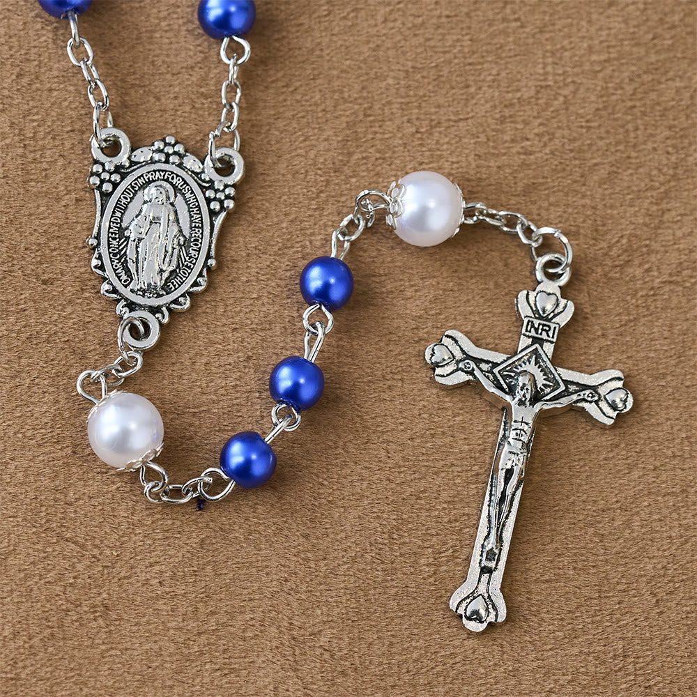 Christianartworkshop Andachtsrosenkranz mit Aufbewahrungsbox: Marienmedaille und Kruzifix zur besinnlichen Andacht - image 5