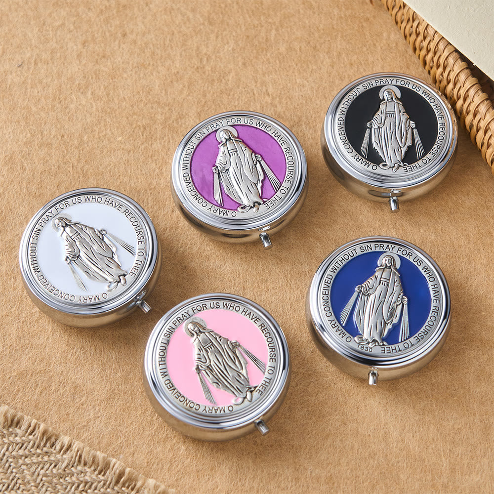 Christianartworkshop Andachtsrosenkranz mit Aufbewahrungsbox: Marienmedaille und Kruzifix zur besinnlichen Andacht - image 1