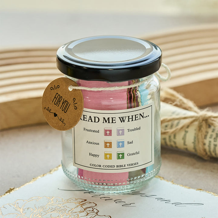 Christianartworkshop Farbcodiertes Einmachglas mit Bibelversen, Korkdeckel und Geschenkbox: Eine greifbare Erinnerung an die Heilige Schrift - image 22