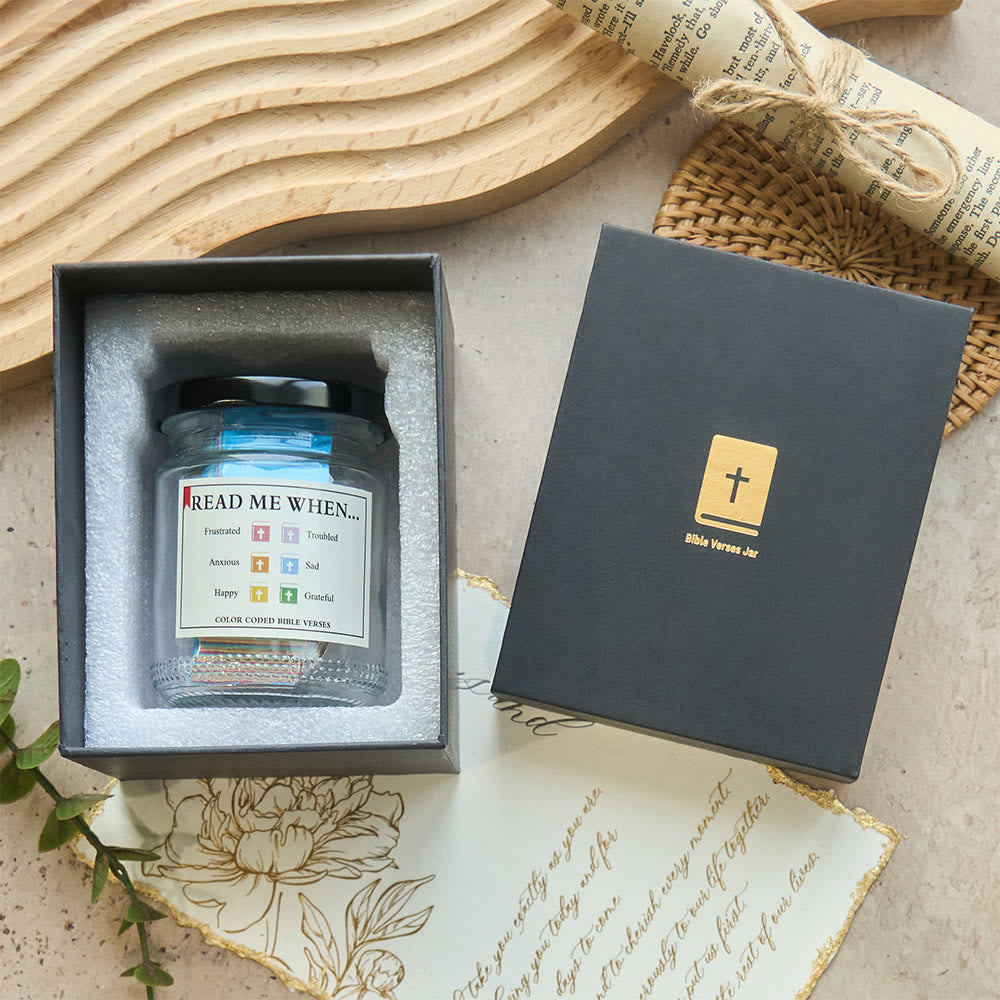 Christianartworkshop Farbcodiertes Einmachglas mit Bibelversen, Korkdeckel und Geschenkbox: Eine greifbare Erinnerung an die Heilige Schrift - image 21