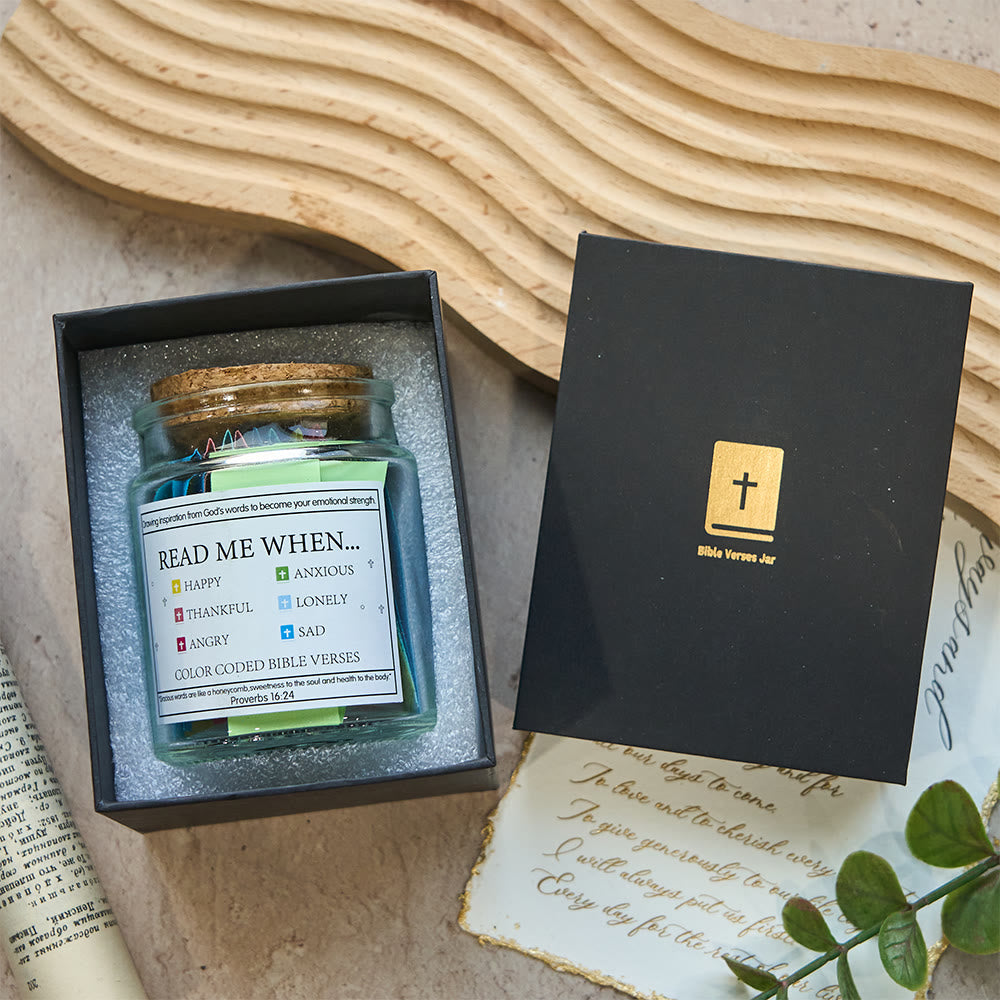 Christianartworkshop Farbcodiertes Einmachglas mit Bibelversen, Korkdeckel und Geschenkbox: Eine greifbare Erinnerung an die Heilige Schrift - image 11