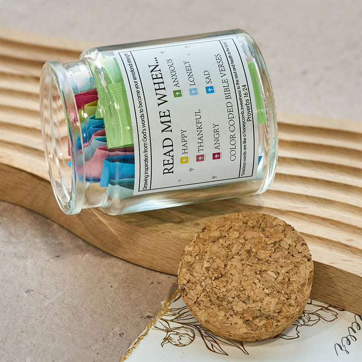 Christianartworkshop Farbcodiertes Einmachglas mit Bibelversen, Korkdeckel und Geschenkbox: Eine greifbare Erinnerung an die Heilige Schrift - image 14