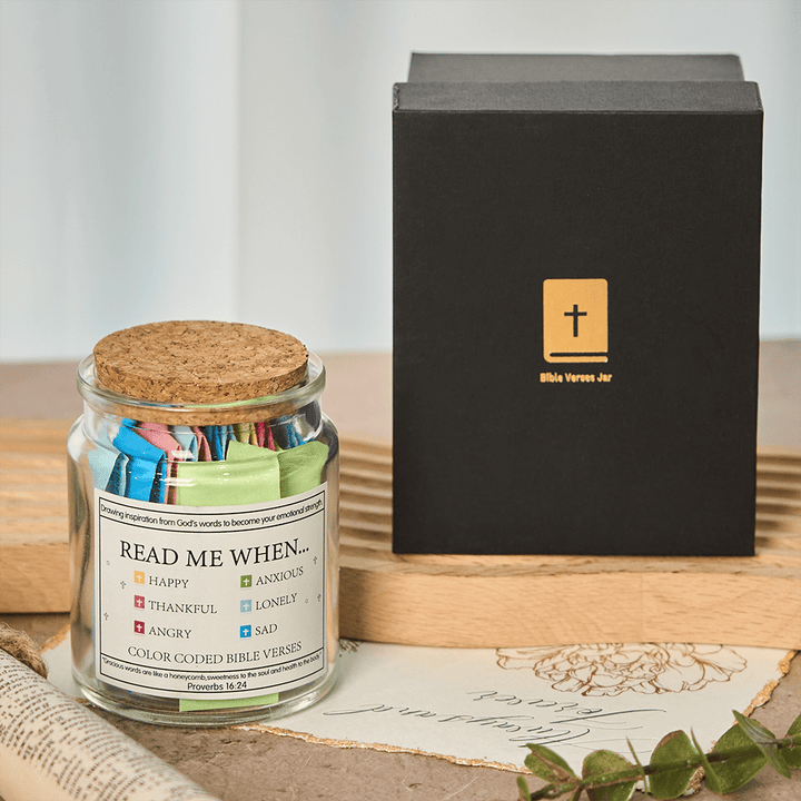 Christianartworkshop Farbcodiertes Einmachglas mit Bibelversen, Korkdeckel und Geschenkbox: Eine greifbare Erinnerung an die Heilige Schrift - image 10