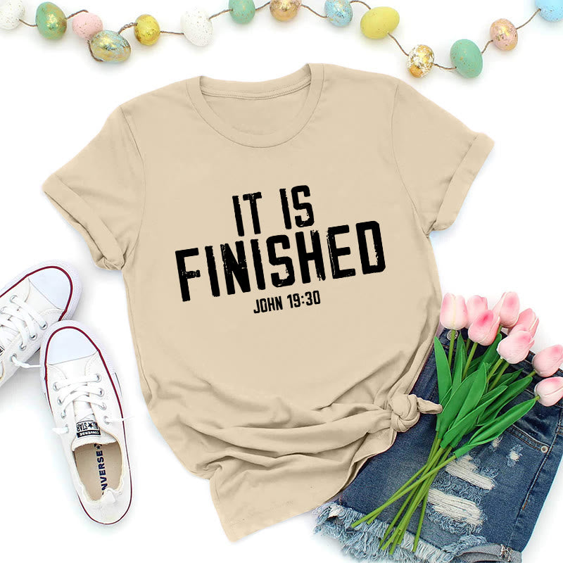 Christianartworkshop Johannes 19,30: Es ist vollbracht – Premium-T-Shirt im Used-Look - Beige - 2XL - image 8