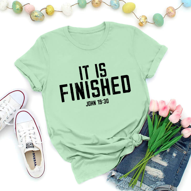 Christianartworkshop Johannes 19,30: Es ist vollbracht – Premium-T-Shirt im Used-Look - Hellgrün - 2XL - image 6
