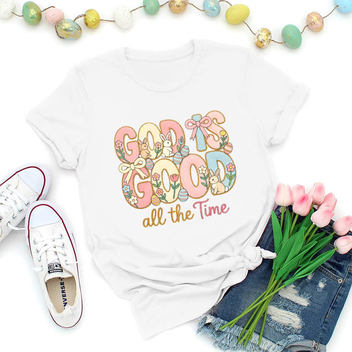Christianartworkshop Gott ist gut – Premium-T-Shirt mit Ostermotiv - Weiß - 2XL - image 5