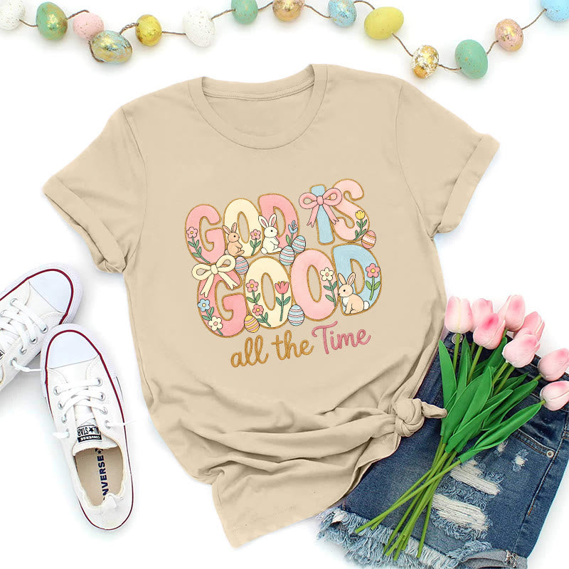 Christianartworkshop Gott ist gut – Premium-T-Shirt mit Ostermotiv - Beige - 2XL - image 2