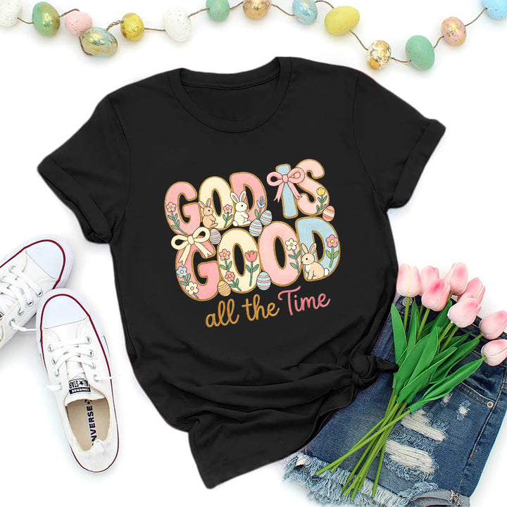 Christianartworkshop Gott ist gut – Premium-T-Shirt mit Ostermotiv - Schwarz - 2XL - image 6