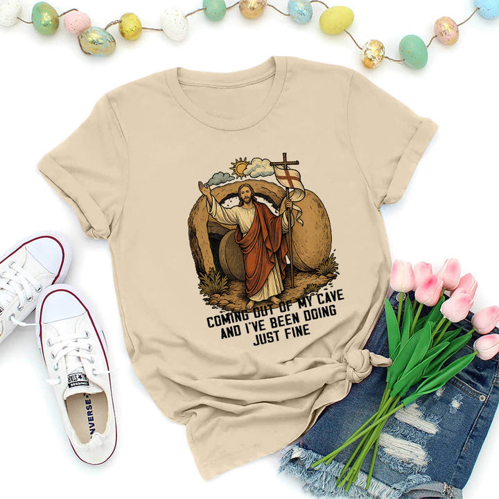 Christianartworkshop Premium-T-Shirt „Auferstehungshöhle Christus“ - Beige - 2XL - image 5
