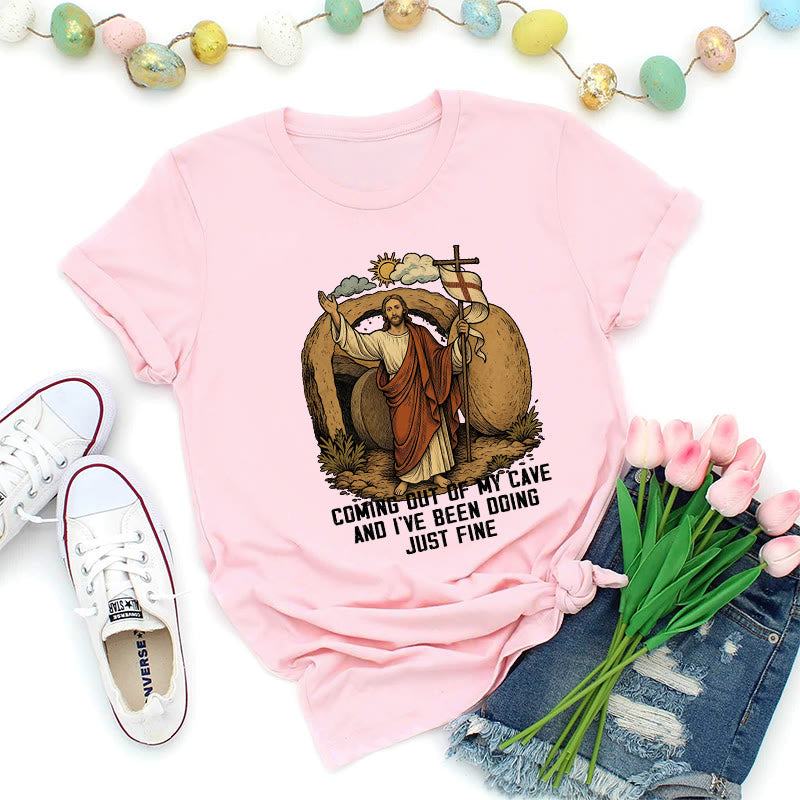 Christianartworkshop Premium-T-Shirt „Auferstehungshöhle Christus“ - Rosa - 2XL - image 6
