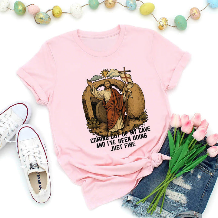 Christianartworkshop Premium-T-Shirt „Auferstehungshöhle Christus“ - Rosa - 2XL - image 6
