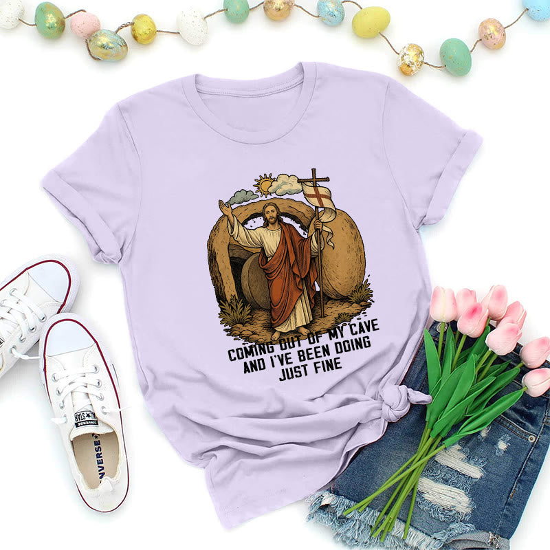 Christianartworkshop Premium-T-Shirt „Auferstehungshöhle Christus“ - Lila - 2XL - image 2