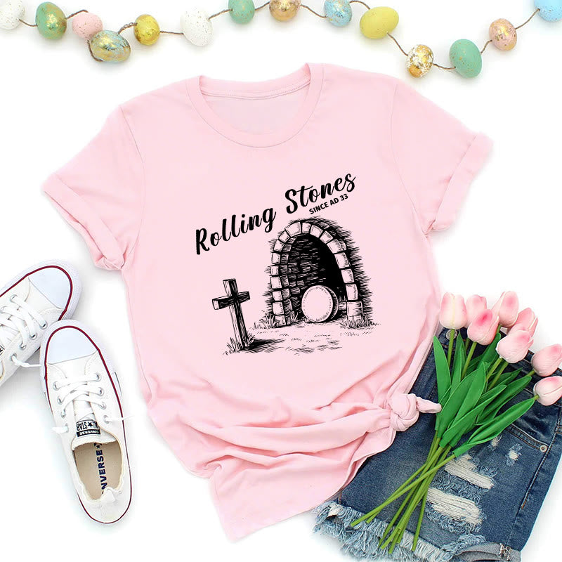 Christianartworkshop Rolling Stones Resurrection Premium T-Shirt - Rosa - 2XL - image 1
