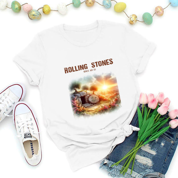 Christianartworkshop Rolling Stones T-Shirt mit Glaubensmotiv - Weiß - 2XL - image 4