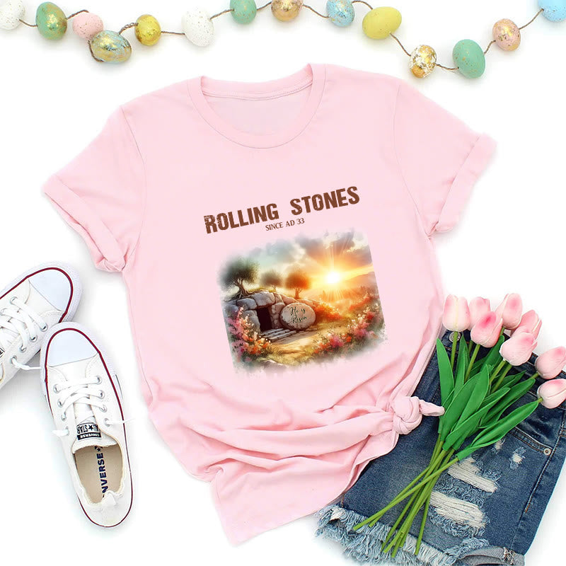 Christianartworkshop Rolling Stones T-Shirt mit Glaubensmotiv - Rosa - 2XL - image 2