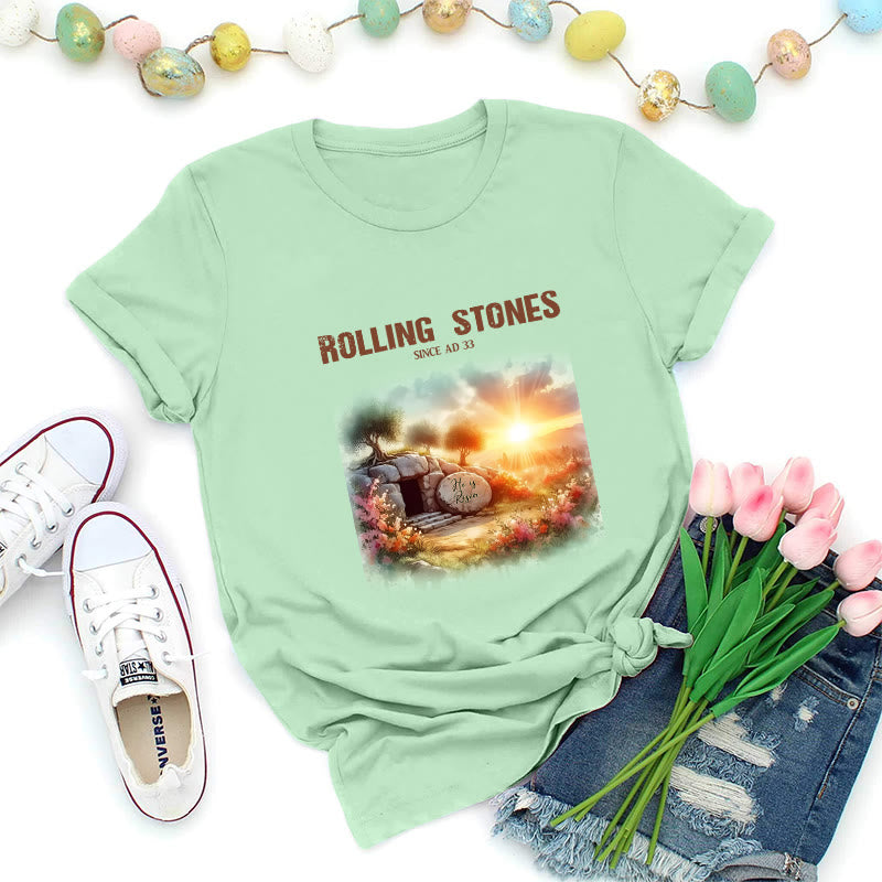 Christianartworkshop Rolling Stones T-Shirt mit Glaubensmotiv - Hellgrün - 2XL - image 8