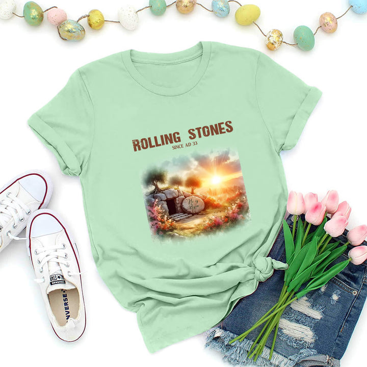 Christianartworkshop Rolling Stones T-Shirt mit Glaubensmotiv - Hellgrün - 2XL - image 8