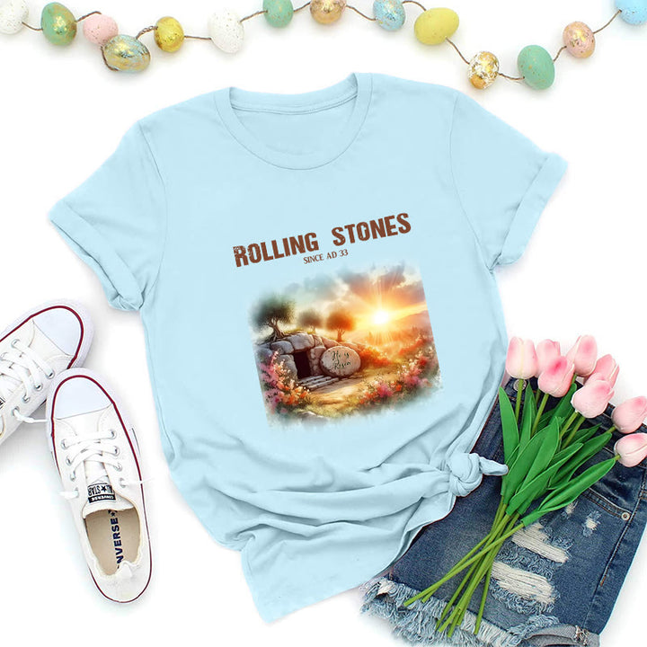 Christianartworkshop Rolling Stones T-Shirt mit Glaubensmotiv - Blau - 2XL - image 0