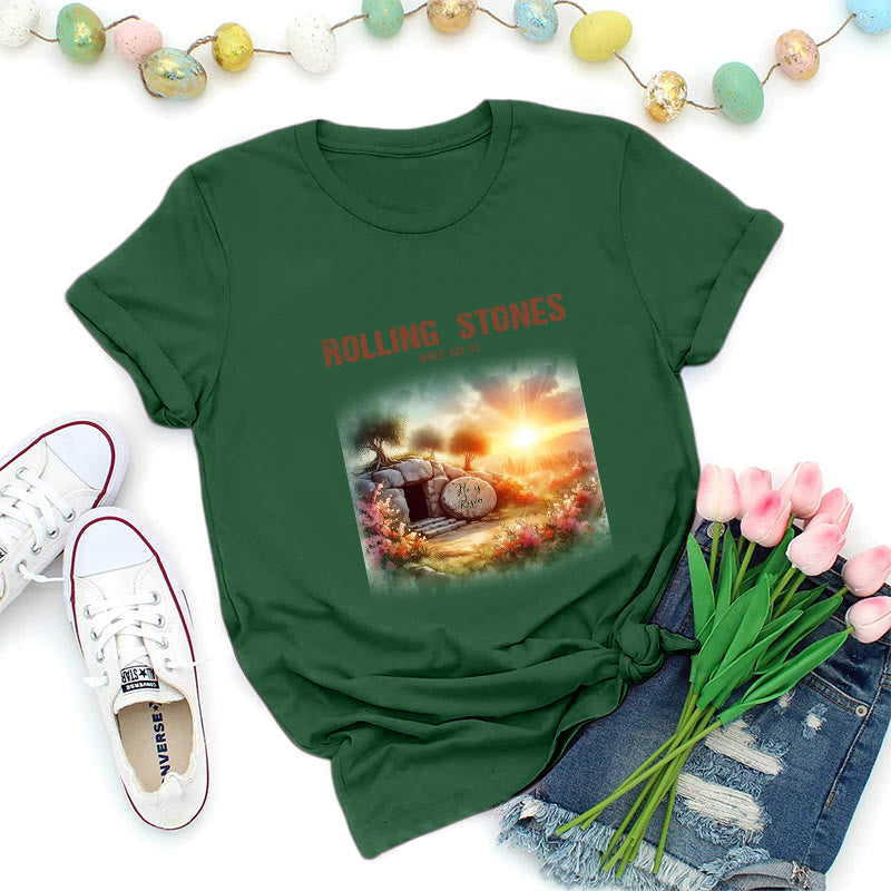 Christianartworkshop Rolling Stones T-Shirt mit Glaubensmotiv - Dunkelgrün - 2XL - image 6