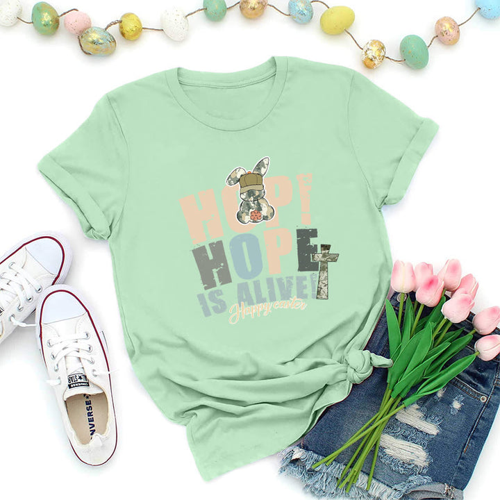 Christianartworkshop Hope Is Alive Oster-Premium-T-Shirt - Hellgrün - 2XL - image 5