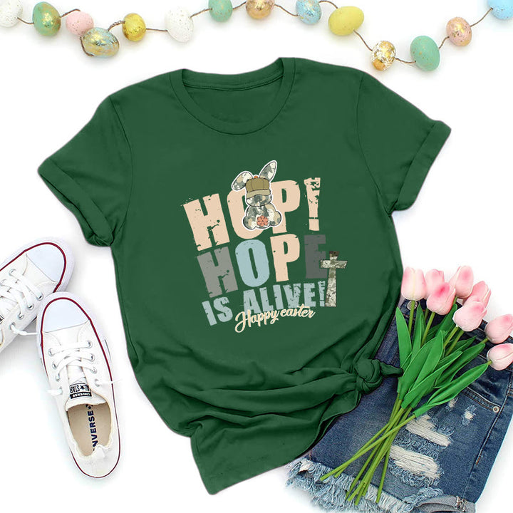 Christianartworkshop Hope Is Alive Oster-Premium-T-Shirt - Dunkelgrün - 2XL - image 3