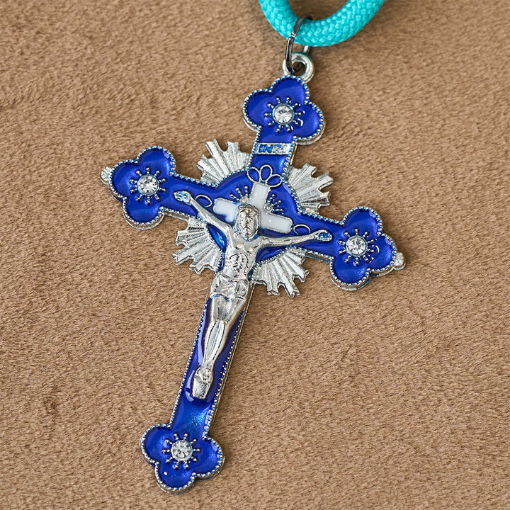 Christianartworkshop Rosenkranz aus Lapislazuli-Paracord mit dem Schutzpatron St. Michael - image 6
