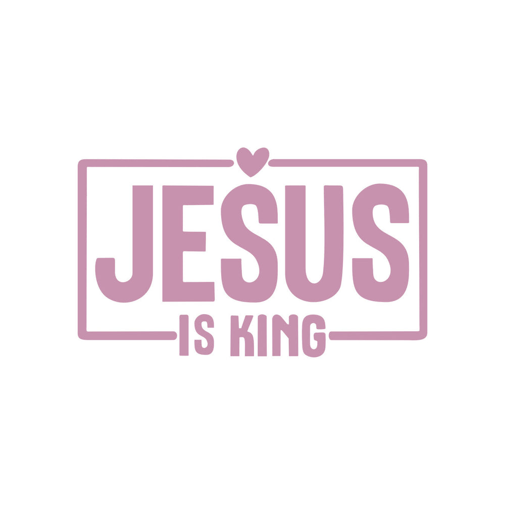 Christianartworkshop Autoaufkleber „Jesus ist König“ mit Herzmotiv: Ein heiliges Symbol des Gebets für den täglichen Gebrauch - image 1