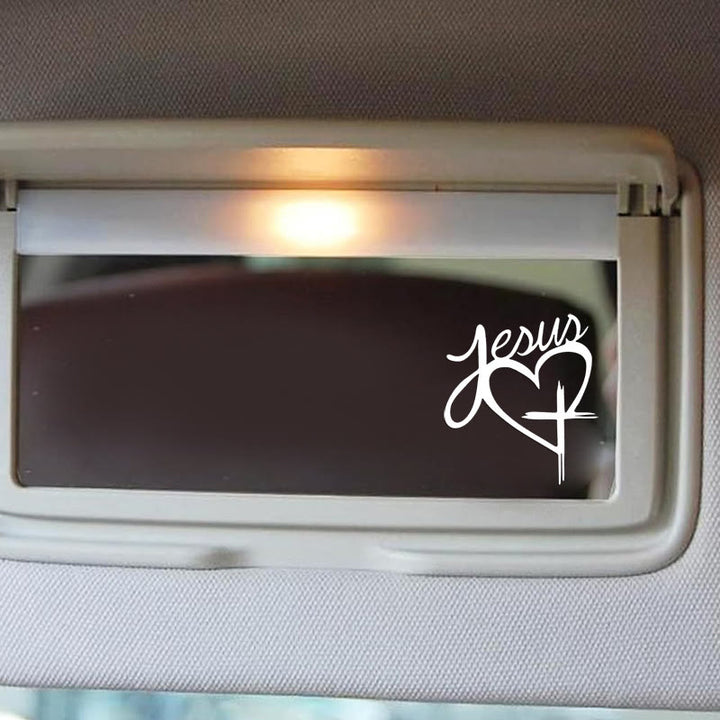 Christianartworkshop Autoaufkleber mit Jesusherz und Kreuz: Eine sanfte Anregung zum Innehalten und Beten - image 2
