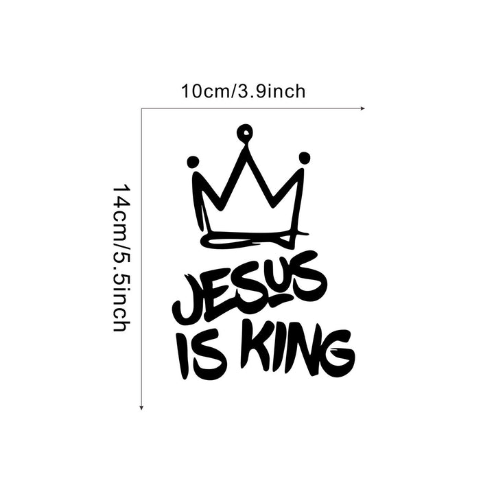 Christianartworkshop Jesus Is King Kronen-Autoaufkleber: Langlebige Dekoration für glaubensvolle Fahrten - image 13