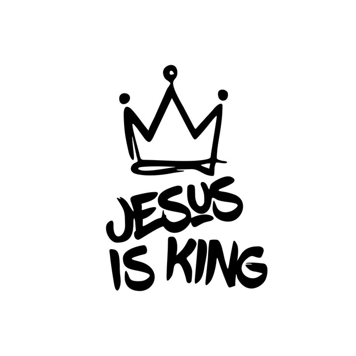 Christianartworkshop Jesus Is King Kronen-Autoaufkleber: Langlebige Dekoration für glaubensvolle Fahrten - image 4