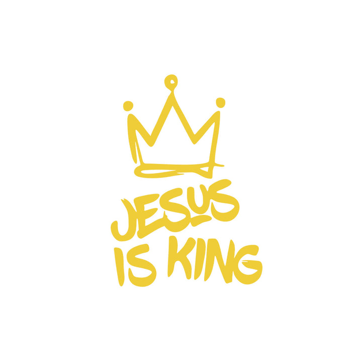Christianartworkshop Jesus Is King Kronen-Autoaufkleber: Langlebige Dekoration für glaubensvolle Fahrten - Gelb - Set mit 10 Stück - image 10