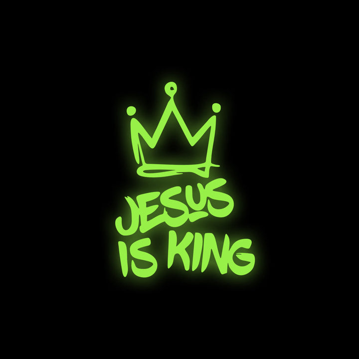 Christianartworkshop Jesus Is King Kronen-Autoaufkleber: Langlebige Dekoration für glaubensvolle Fahrten - Neongrün - Set mit 10 Stück - image 12