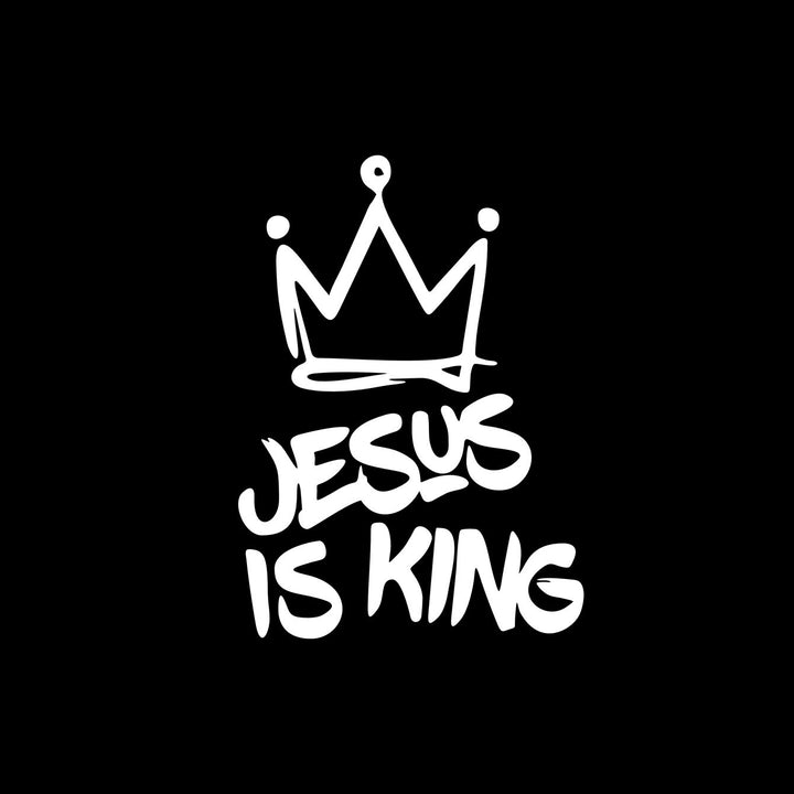 Christianartworkshop Jesus Is King Kronen-Autoaufkleber: Langlebige Dekoration für glaubensvolle Fahrten - image 2