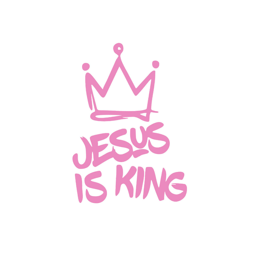 Christianartworkshop Jesus Is King Kronen-Autoaufkleber: Langlebige Dekoration für glaubensvolle Fahrten - Rosa - Set mit 10 Stück - image 5