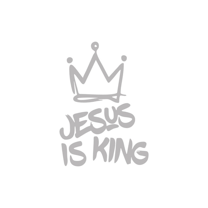 Christianartworkshop Jesus Is King Kronen-Autoaufkleber: Langlebige Dekoration für glaubensvolle Fahrten - Silber - Set mit 10 Stück - image 11