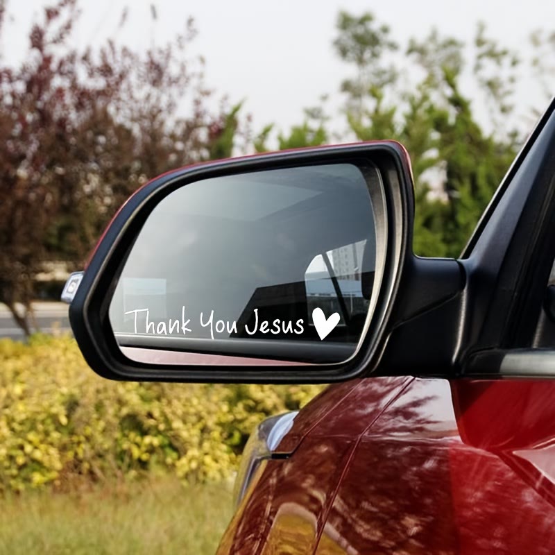 Christianartworkshop „ Danke Jesus“-Herz-Autoaufkleber: Ein Symbol dankbaren Glaubens für die Fahrzeugdekoration - image 2