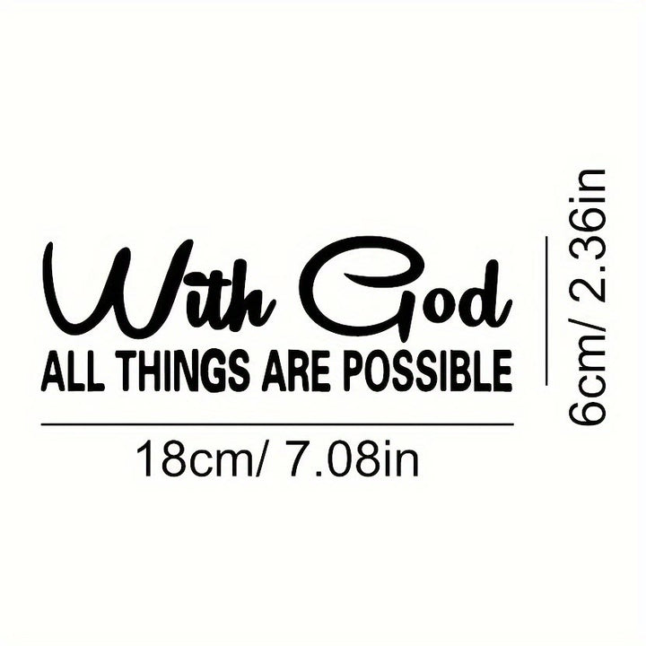 Christianartworkshop Autoaufkleber „Gottes grenzenlose Macht“: Mit Gott ist alles möglich (Vinylaufkleber) - image 7
