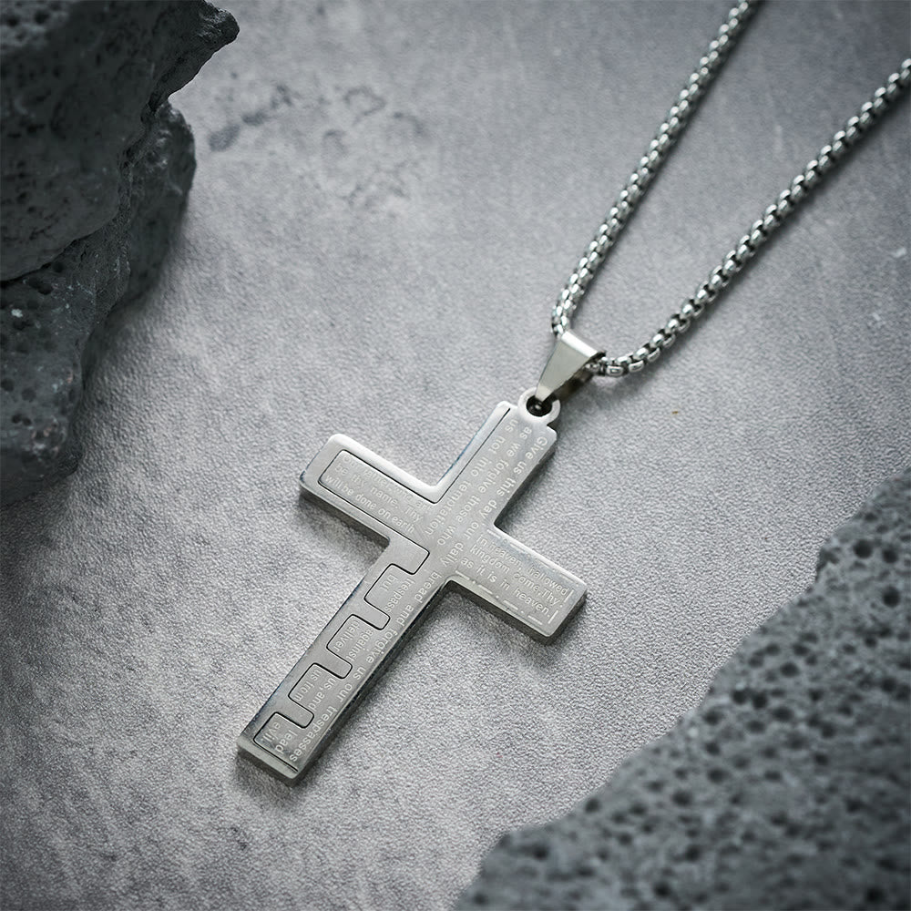 Christianartworkshop Moderne dreifarbige Halskette mit Kreuz des Vaterunsers: Ein zeitloses Symbol des Heiligen - image 15
