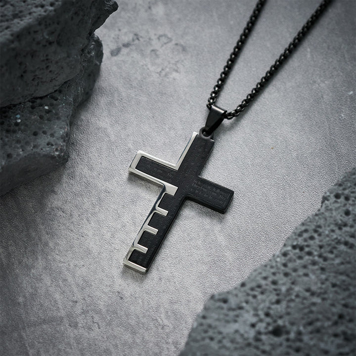 Christianartworkshop Moderne dreifarbige Halskette mit Kreuz des Vaterunsers: Ein zeitloses Symbol des Heiligen - image 10