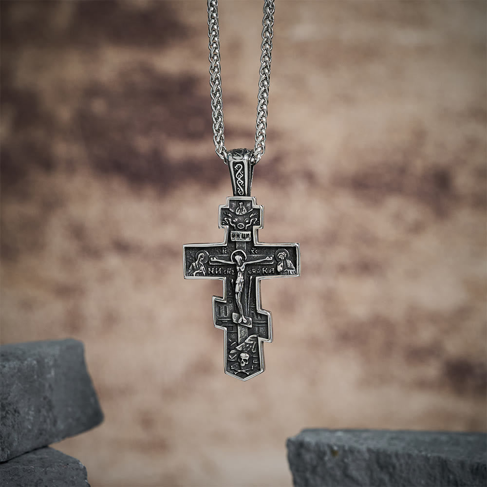 Christianartworkshop Titan-Halskette mit orthodoxem Jesus-Kreuz – Schutzschmuck - image 1