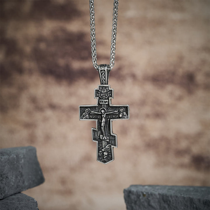 Christianartworkshop Titan-Halskette mit orthodoxem Jesus-Kreuz – Schutzschmuck - image 1