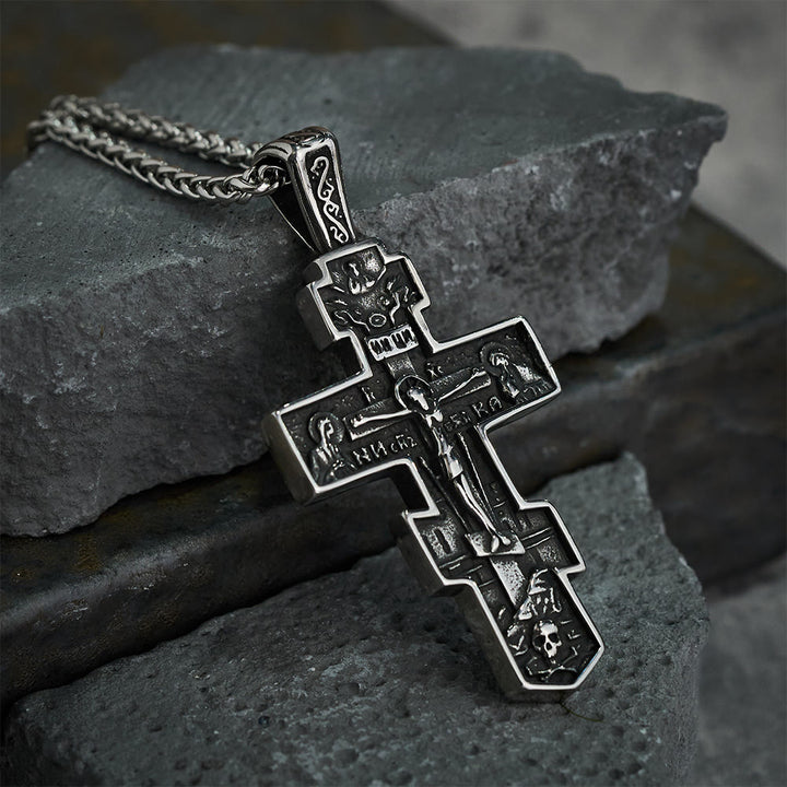 Christianartworkshop Titan-Halskette mit orthodoxem Jesus-Kreuz – Schutzschmuck - image 4