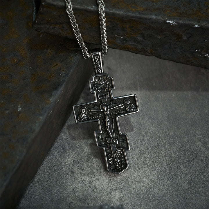 Christianartworkshop Titan-Halskette mit orthodoxem Jesus-Kreuz – Schutzschmuck - image 2