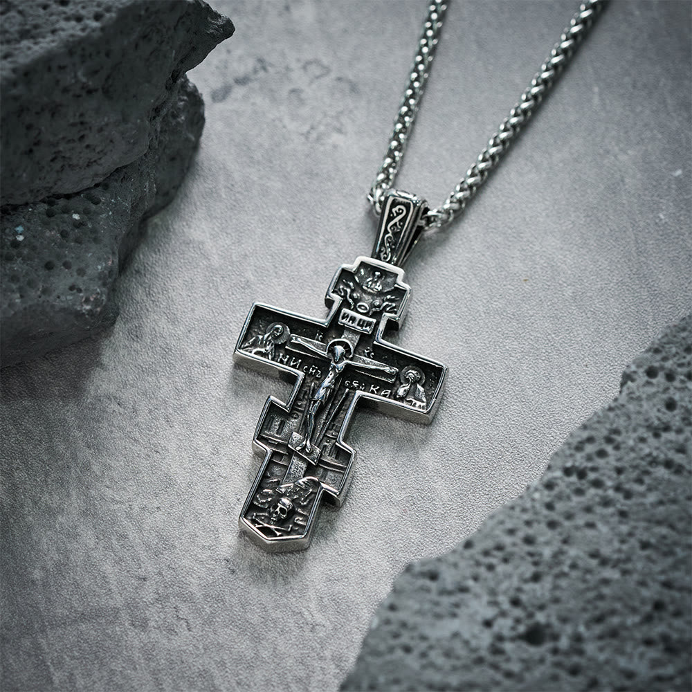 Christianartworkshop Titan-Halskette mit orthodoxem Jesus-Kreuz – Schutzschmuck - image 3