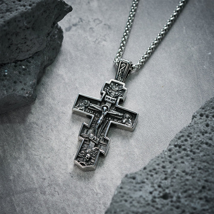 Christianartworkshop Titan-Halskette mit orthodoxem Jesus-Kreuz – Schutzschmuck - image 3