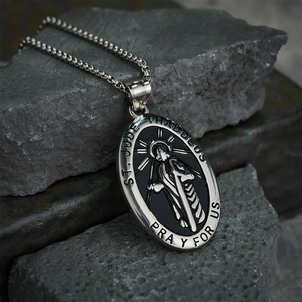 Christianartworkshop St. Jude Thaddäus Anhänger-Halskette - Silber - image 6