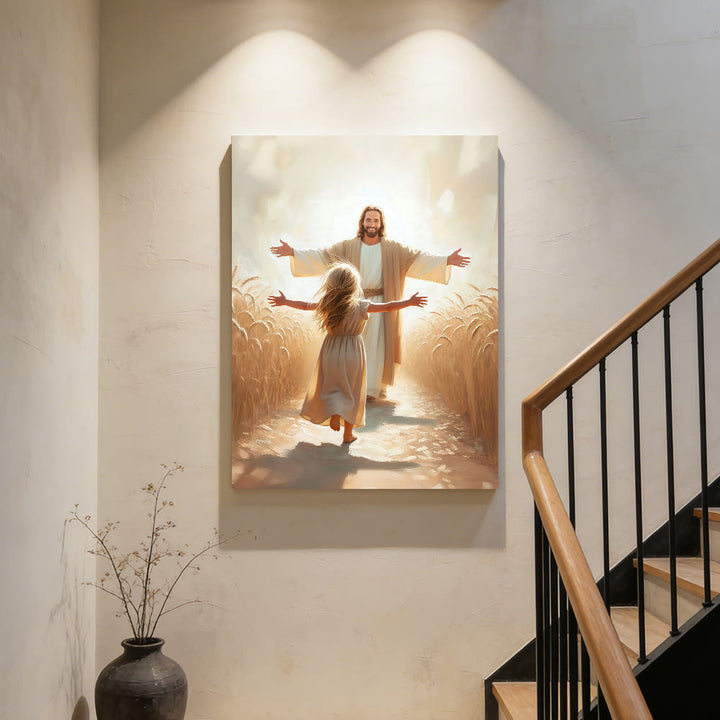 Christianartworkshop Wandbilder „Lauf zu Jesus – Umarmung“: Ein Symbol bedingungsloser göttlicher Liebe - image 2