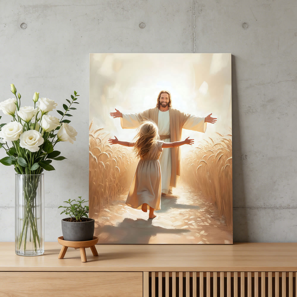 Christianartworkshop Wandbilder „Lauf zu Jesus – Umarmung“: Ein Symbol bedingungsloser göttlicher Liebe - image 4